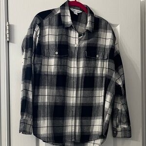 Old Navy Black and White Checkered Shirt